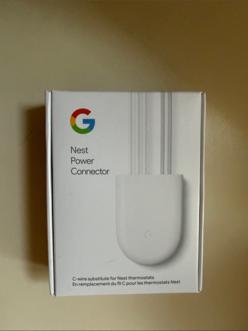Google Nest Power Connector - White with Multicolor Logo